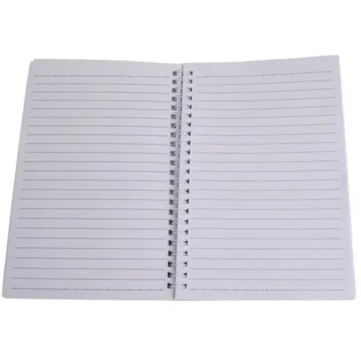 Spiral A5 Notebook Black Open